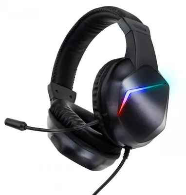 Zdjęcie produktu dla Vergionic 7303 Słuchawki gamingowe z mikrofonem 5.1 LED RGB, czarne