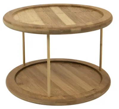 Productafbeelding van Svenska Living etagère, bamboe serveerplank, 2-laags, rond, 26x18 cm