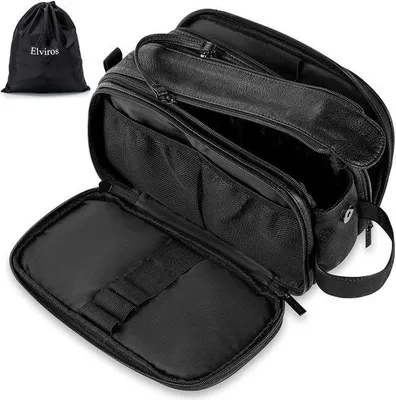 Produktbild von Wasserdichte Reisetas aus Kunstleder, schwarz, Größe M, für Reisen und Fitness