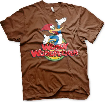 Produktbild von Woody Woodpecker Classic Logo T-Shirt - Large - Brown