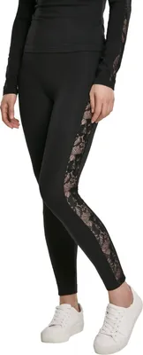 Obrázek produktu pro Dámské leginy Urban Classics Ladies Lace Striped Leggings black - XL