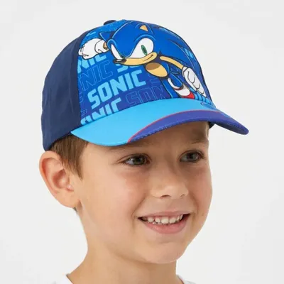 Produktbild von Sonic The Hedgehog Kinder Jungen Basecap Baseball Kappe – Blau / 54