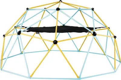 Immagine prodotto di Cupola da arrampicata, cupola geometrica da 3 metri con amaca e altalena, per bambini dai 3 ai 10 anni, struttura da gioco resistente fino a 340 kg e facile da montare, con impugnature per l'arrampicata, attrezzatura da gioco per esterni da giardino