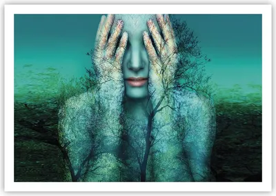 Produktbild von Poster - Poster ohne Rahmen - Frau Natur Grafik - 100x70 cm - Wand Bild - Wanddeko - Wandbilder - Kunstposter - Wandposter - Bilder - Kunstdruck - Wanddekoration - Wandbild - P2XAA100x70-4254