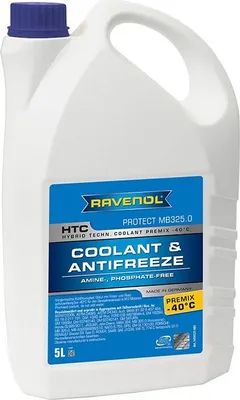Produktbild von RAVENOL HTC Protect MB 325.0 Kühlmittel Kühlerfrostschutz 5L Blau Antifreeze Fertigmischung G11 type D