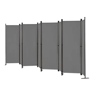Obrázek produktu pro Angel Living 8dílný paraván, vnitřní přepážka, skládací přepážka, ochrana soukromí, vnitřní, na terasu, balkon, 448 x 165 cm, šedá