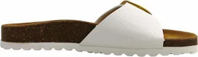 Imagen del producto de Jane Klain: Sandalias de mujer, chanclas, plantilla acolchada, color blanco, estilo casual
