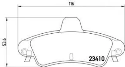 Produktbild von Brembo Bremsbelagsatz, Scheibenbremse Hinterachse P 24 070