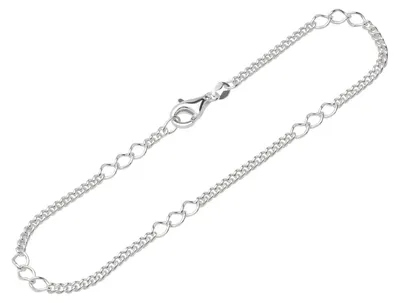 Productafbeelding van NKlaus damesarmband, 925 sterling zilver, Figaro-panterketting, 19 cm