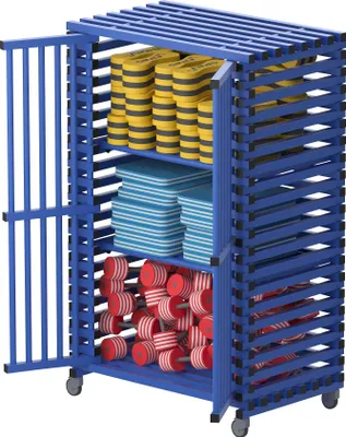 Produktbild von Sport-Thieme Regalwagen für Schwimmbad-Equipment by Vendiplas, Blau, Groß ohne Zusatzfläche