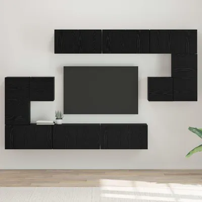 Produktbild von Maison Exclusive - TV-Schrankset 10 pcs Schwarz Eichen-Optik Holzwerkstoff