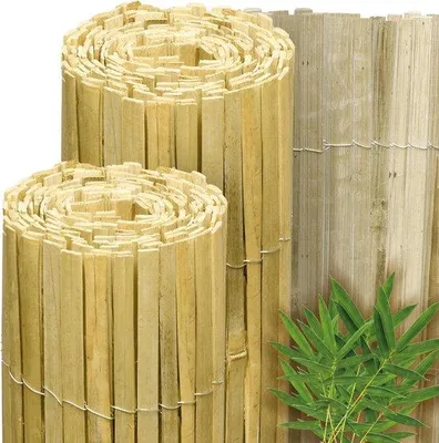 Zdjęcie produktu dla Bambusowa osłona prywatności 120 x 600 cm, solidna, o naturalnym połysku