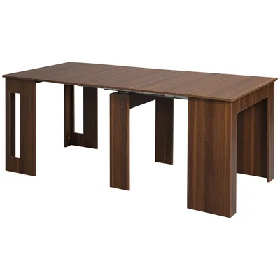 Produktbild von HOMCOM Esstisch Klapptisch ausziehbarer Küchentisch Esszimmertisch Holztisch für Wohnzimmer Esszimmer Platzsparend Modernes Design Spanplatte Braun 60-180 x 85 x 75cm