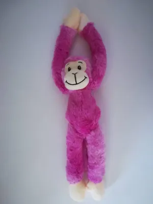 Produktbild von Plüschtier Affe 37 cm, pink, Hängeaffe Affen Hängeaffen Kuscheltiere Stofftiere Klettband