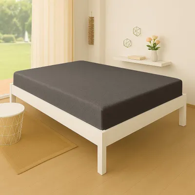 Produktbild von Traumschlaf Melange Biber Spannbetttuch 140x200 cm anthrazit