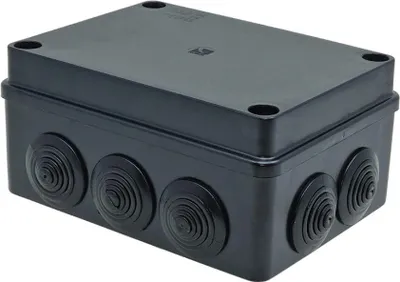 Obrázok produktu pre CB Elektro Krabica inštalačná S-BOX 306C 150x110x70 čierna IP65 s vývodkami (PAWBOL)