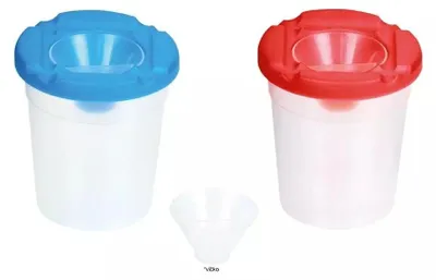 Zdjęcie produktu dla Kubek do płukania pędzli z blokadą wylania 9x8cm - MFP