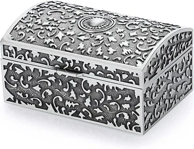 Image de Petite boîte à bijoux rectangulaire en métal