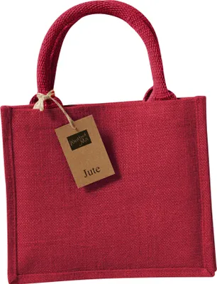 Obrázok produktu pre Westford Mill - Darčeková taška, mini, juta RW9699 (jedna veľkosť) (červená)