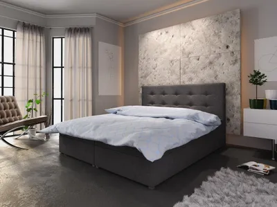 Produktbild von Ehebett mit Stauraum STIG 6 – 200x200, schwarz