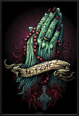 Image de Cardxcore - Poster - No Regrets + cadre amovible, Shinsuke® Maxi plastique noir, vitre acrylique