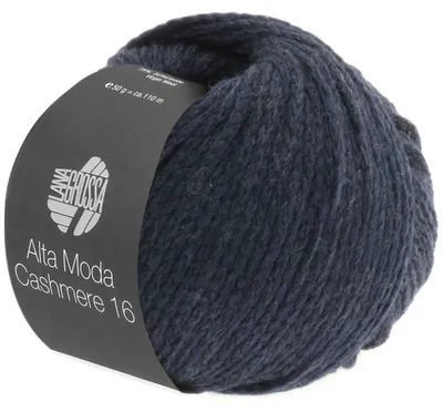 Obrázok produktu pre Lana Grossa ALTA MODA Cashmere 16 50 g super mäkká osnovná pletená priadza z extra jemnej merino vlny s kašmírom 110 m farba 011 - nočná modrá