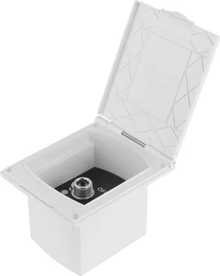 Immagine prodotto di interfaccia di ingresso e uscita per box doccia da esterno per camper da 1/2 pollice, bianca, per caravan, barche, camper, senza tubo/soffione