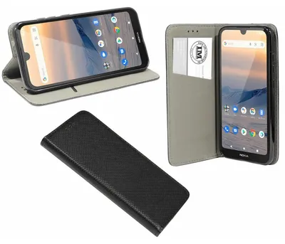 Produktbild von Buch Tasche Smart für NOKIA 1.3 Handy Hülle Etui Brieftasche Schutzhülle mit Standfunktion, Kartenfach Schwarz