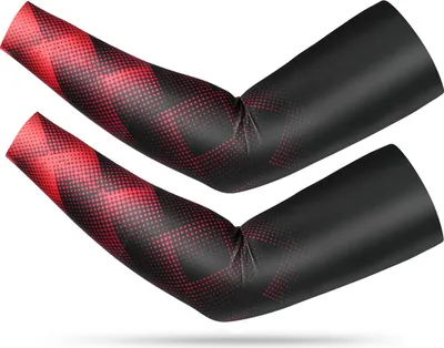 Produktbild von Eis-Ärmel, Sonnenschutz-Ärmel, Eisseide, atmungsaktive Arm-Ärmel, Sommer, Radfahren, Sport, Sonnenschutz, kühle Ärmel, Rot