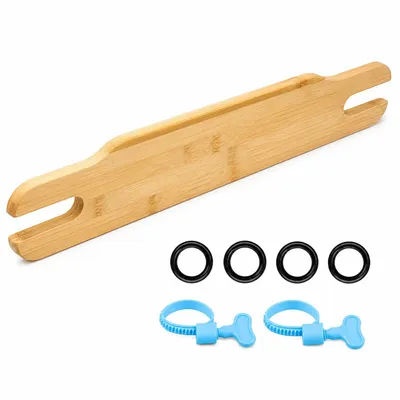Produktbild von Kinderhochstuhl Fußstütze aus Bambus, verstellbares Fußbrett Holz, rutschfest, für Baby Hochstuhl und Kinderstuhl