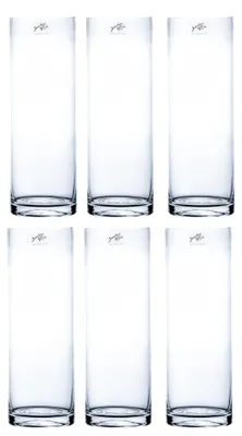 Produktbild von 6er Set Glasvasen Dekogläser CYLI COLD CUT Zylinder H. 30cm D. 10cm Sandra Rich