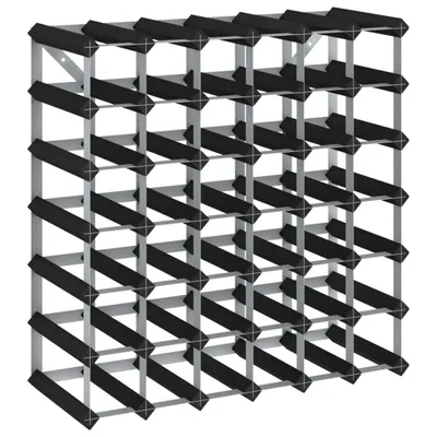 Image de Casier à bouteilles pour 42 bouteilles Noir Bois de pin solide