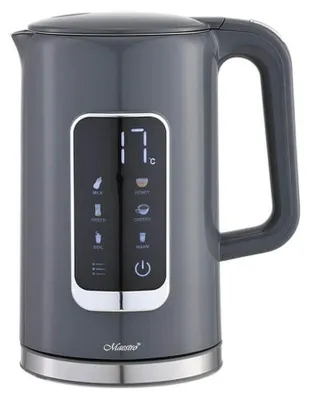 Wasserkocher 1,7 l, 1850-2200 W, schwarz/grau, Temperaturregelung