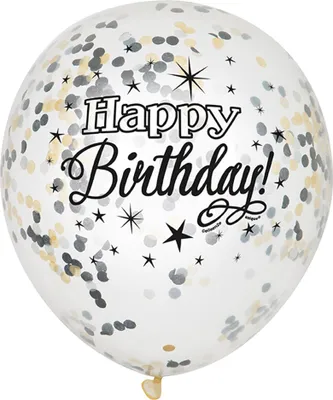 Zdjęcie produktu dla Zestaw balonów urodzinowych Happy Birthday z konfetti