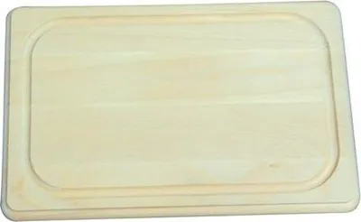 Produktbild von fleischbrett 45x30x1,9cm mit Rillenholz.