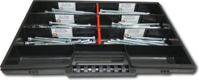 Produktbild von 90 tlg Zylinderschrauben Sortiment  M5 // 65mm-100mm Schrauben Set Schraubenbox DIN 912/ISO4762 Bolzen Vollgewindeschrauben Maschinenschrauben Gewindeschrauben Zylinderkopfschrauben