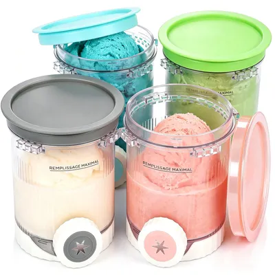 4 Eisbehälter 480 ml für Ninja Swirl Creami NC700/701