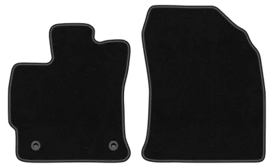 Produktbild von Velours-Fußmatten Vorne für Toyota Prius III Plus 2011-2015 (Schrägheck) – 2-tlg, Schwarz, passgenau – Wielganizator BASIC