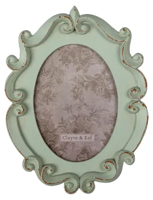 Zdjęcie produktu dla Ramka na zdjęcia Clayre & Eef 12x16 cm zielona polyresin
