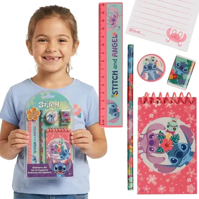 Produktbild von DISNEY Stitch Schulset für Mädchen, Schulbedarf, Schulausstattung – 5 Teile