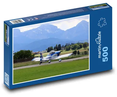 Zdjęcie produktu dla Puzzle 500 Samolot w górach - martinpuzzle