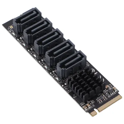 Image de Carte d'extension de disque dur M2 PCIE,Carte d'extension de disque dur 5 ports,Carte d'extension de disque dur M2 PCIE,Carte d'extension de disque dur M2 PCIE,Carte d'extension de disque dur,Accessoires pour Ordinateurs