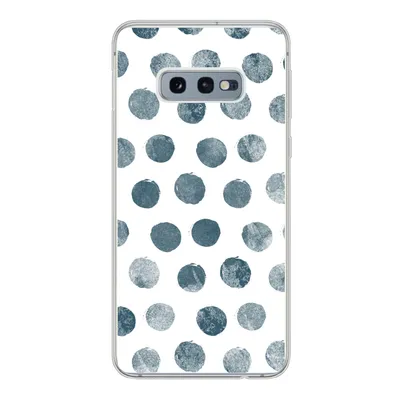 Produktbild von MuchoWow® Handyhülle Schutzhülle Hülle für Samsung Galaxy S10e Polka dots - Grau - Weiß Silikon Softcase Handy Hülle - Handy
