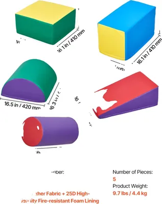 Image de Jeu d'escalade en mousse pour enfants, 5 pièces, cuir PU,  CE, 5 pièces