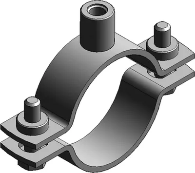Productafbeelding van MEFA buisbevestiging Maxima PSM 25x3, 63 - 67 mm, M8/M10, zonder isolatie, 1 stuk.
