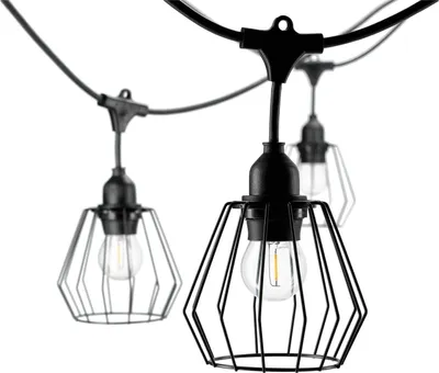 Produktbild von KOBI CRETE LS D1 BLACK Lampenschirm - 5er Set Girlande schwarz 5 Stück für 12,5cm Metall Set