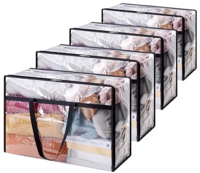 Produktbild von Famanu Aufbewahrungstaschen Set - 4 transparente Taschen - 60L
