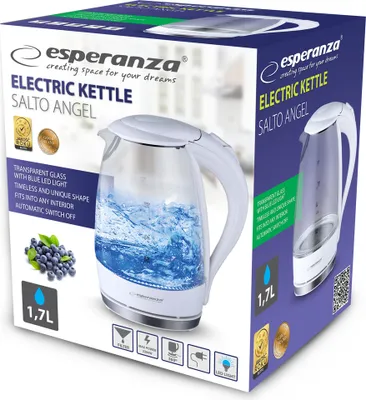 Produktbild von Esperanza Glaswasserkessel Salto Angel 17L Weiss