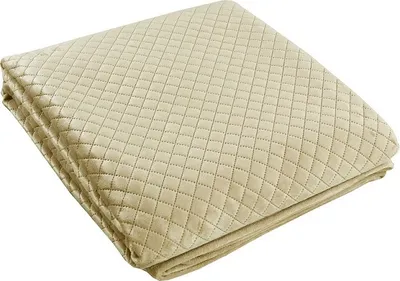 Image de Couvre-lit matelassé, style moderne, en velours, 200 x 220 cm, beige
