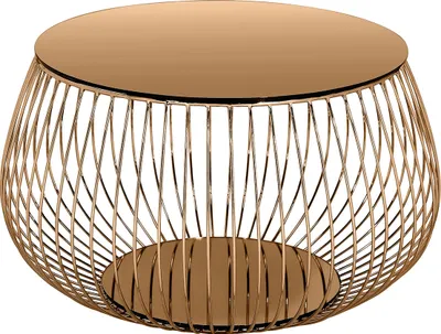 Produktbild von SalesFever Couchtisch 60 cm rund | Tischplatte Glas verspiegelt | Gestell Metall | B 72 x T 72 x H 42 cm | rosegold